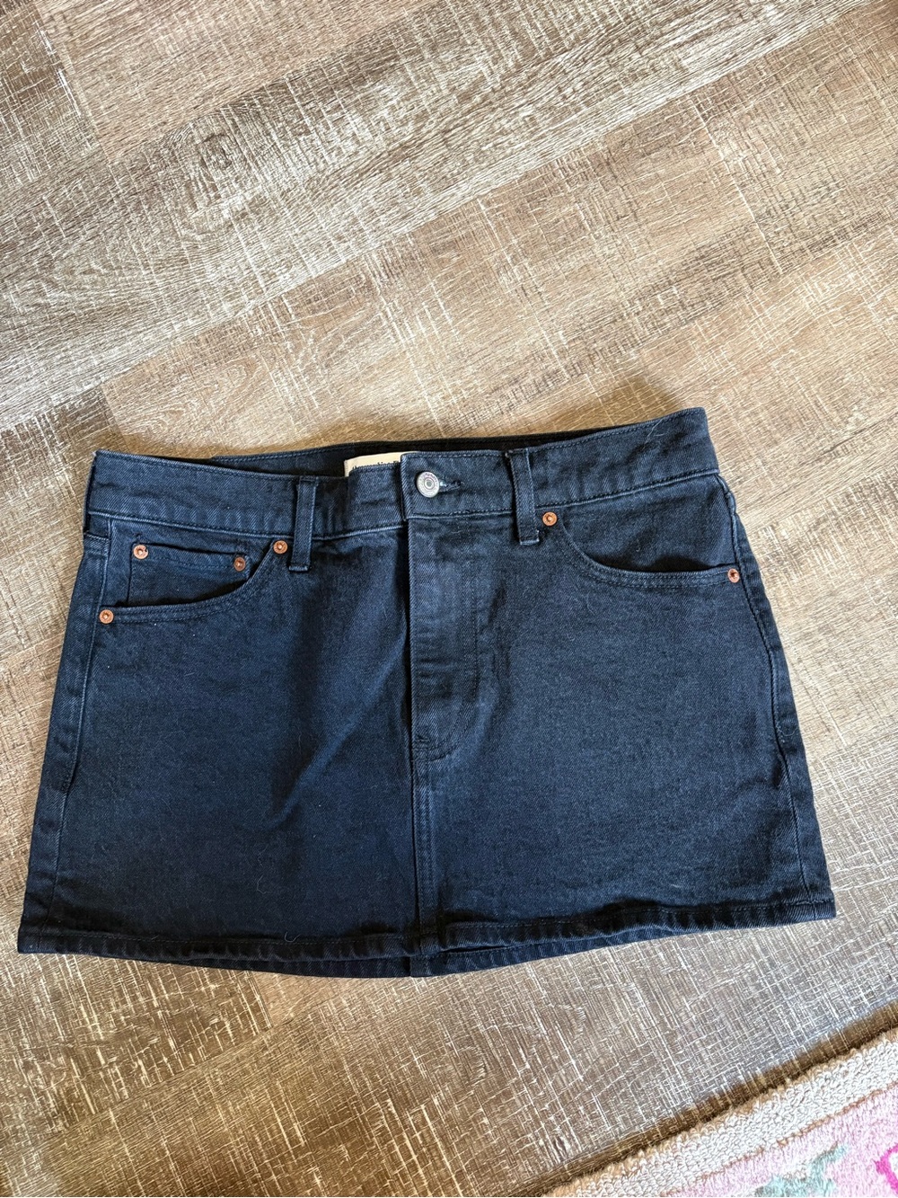 Abercrombie & Fitch Black Denim Mini Skirt